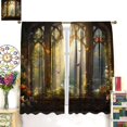 thumbnail image 4 of Football Curtains Grommet Light Filtering Window Drapes with Sports Theme Water Fire Rugby Print Pattern Decorative Privacy Curtains for Kids Boys Teen Bedroom Living Room 2 Panels 52 x 63 Inch, 4 of 6