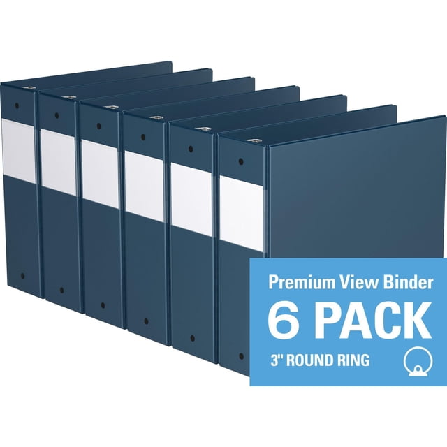 Davis Group, Premium Economy, Round Ring, Binder, 6 Pack, 3"