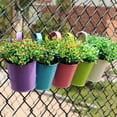 thumbnail image 1 of MesaSe Space-saving Flower Bucket with Hook Iron Detachable Hanging Plant Holder for Railing, 1 of 9