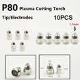 thumbnail image 1 of 10pcs P-80 Plasma Cutter Consumable Torch Kit 1.1mm-1.7mm Nozzle Tip Electrode, 1 of 10