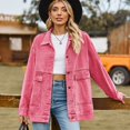 thumbnail image 3 of Qudderr Veste en Jean pour Femmes, Manches Longues, Décontractée, Style Cowboy, Printemps Automne, P-TTG, 3 of 9