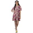 thumbnail image 2 of Moomaya Moss Georgette Bell Sleeves Short A-Line Printed Summer Dress For Women, 2 of 4