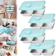 thumbnail image 1 of Stainless Steel Double Compartment Snack Containers Grabs And Go Snack Containers Reusable Dishwasher Double Condiment Lids For Snacks Dips, 1 of 9