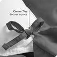 thumbnail image 5 of Bare Home Organic Cotton Duvet Cover Set, 300 Thread Count, Percale Weave, Full/Queen, Gray, 5 of 5