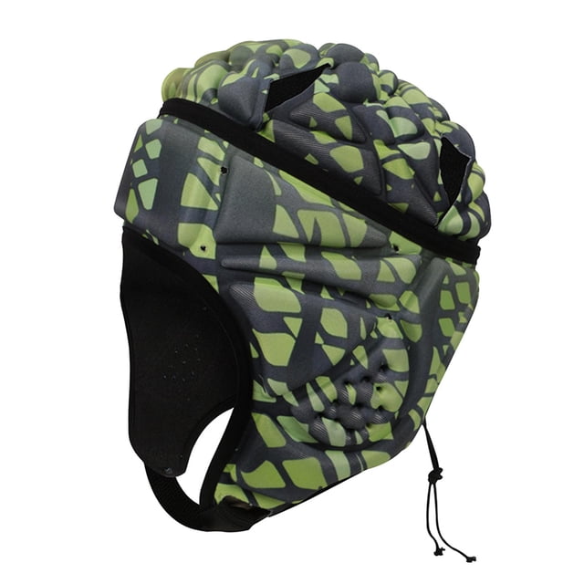 Almencla Chapeau de Gardien de But EVA Rugby Soccer Protection Tête Vert