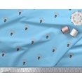 thumbnail image 3 of Soimoi Blue polyester Crepe Fabric Arrow & Skull Fabric Prints By Yard 42 Inch Wide, 3 of 5