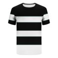 thumbnail image 4 of NTACZA Crew Neck Shorts Set Men Striped Short Sleeve Tracksuits Athletic Breathable Mens Sweatsuits M, 4 of 7