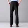 thumbnail image 5 of AherBiu Pantalon Habillé pour Homme Grande Taille devant Plat Extensible Droit Ajusté avec Poches Taille Extensible Pantalon, 5 of 5