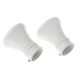 thumbnail image 3 of Langgg 2Pcs Curtain Rod Ends Drapery Pole Head for Dia. 28mm Rod Horn#White, 3 of 9