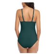 thumbnail image 3 of Maternity Swimsuit One Piece Bathing Suit Button Neck Cross (Green，L), 3 of 4