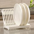 thumbnail image 2 of TIELUTT Foldable Dish Plate Drying Rack Organizer Drainer Storage Holder Dish over Drying Rack Dish Drying Rack with Board Kitchen Gagets Metal Dish Drying Rack Roll, 2 of 8