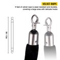 thumbnail image 4 of VEVOR Crowd Control Stanchion, Set of 2 Pieces Stanchion, Stanchion Set with 5 ft/1.5 m Black Velvet Rope, Silver Crowd Control Barrier w/Sturdy Concrete and Metal Base  Easy Connect Assembly, 4 of 9