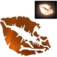 thumbnail image 1 of ORUYROP High Intensity Reflective Vinyl Death Kiss Skull Crossbones Lips Decal Bumper Sticker-Cars, Motorcycles, Helmets, Wind Screens, laptops (18 inches Wide, Orange), 1 of 6