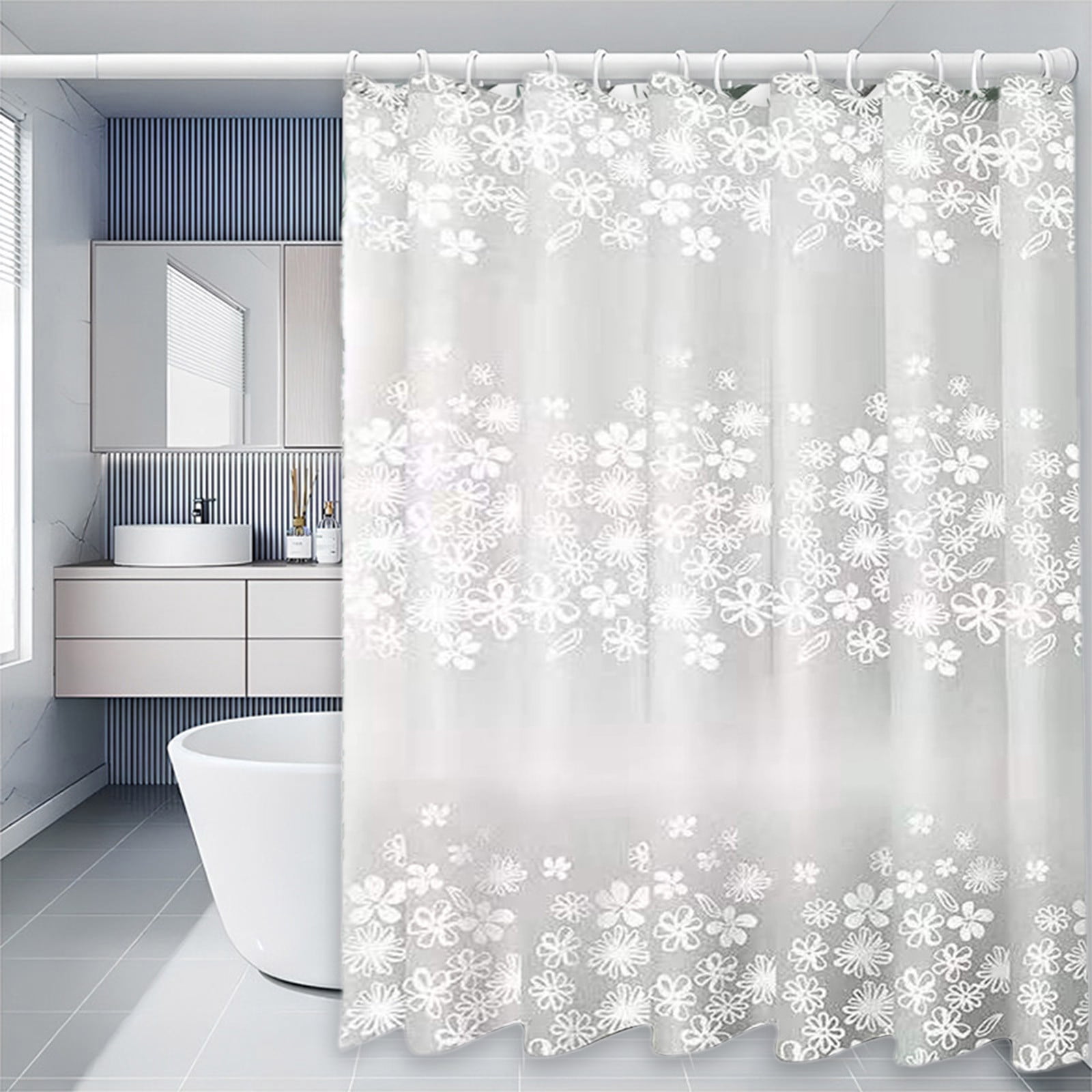 Modern Shower Curtain Liner 70.87x70. Inches Unisex Water Repellent Polyester Wash Bathroom