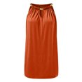 thumbnail image 3 of Ketyyh-chn99 Robe T-Shirt 2024 Décontractée Plage Robe d'Été Robes d'Été Mode Femmes Uni Décontracté Sans Manches Vacances Robe à Boutons Orange,m, 3 of 4
