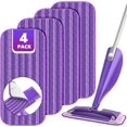 thumbnail image 1 of Reusable Mop Pads Compatible with Swiffer Wet Jet, Wet Jet Pads Refills for Swiffer Mop, Microfiber Replacement Pads for Hardwood Floor Cleaning, Dry Wet Mopping Cloths for 12" Wet Jet Refill, 4 Pack, 1 of 5