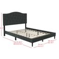 thumbnail image 1 of Mason Tufted Upholstered Platform Bed Charcoal Grey - King, 1 of 5
