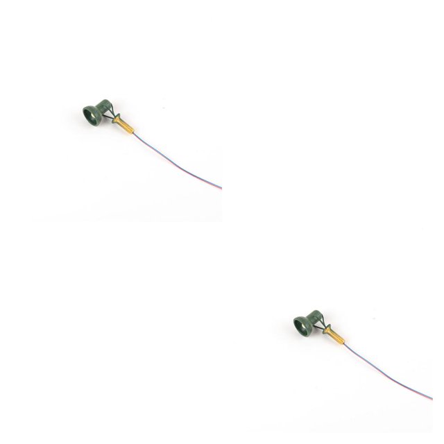 yingyy Model Railway Lamp Outdoor 1:87 Scale Streetlight Building LED Park Light Garden Yard Building Layout Decorations Type B Green 2Set