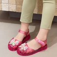thumbnail image 2 of Sandals for Girls, Thick-Soled Crystal Jelly Princess Shoes with Bow , Spring/Summer Style, Comfortable Childrens Sandals, 2 of 9