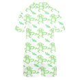 thumbnail image 3 of Jamicy Pyjama Mignon Femme Mode Décontractée Imprimé T-Shirt à Manches Courtes à Col à Revers avec Short Ample Confortable Ensemble de Pyjama pour la Maison, 3 of 3
