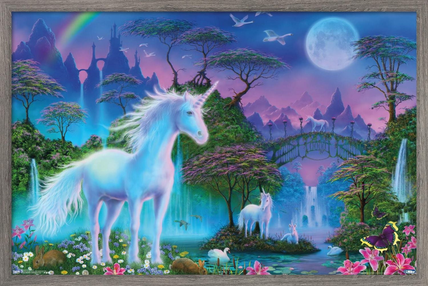 Unicorn Meadow Wall Poster, 22.375" x 34"