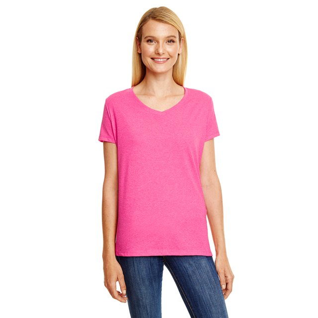Hanes T-Shirt Col en V Triblend X-Temp pour Femmes - 42VT