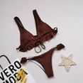thumbnail image 4 of CEHVOM Maillot de Bain pour Femmes Grande Taille à Volants Fendu Bikini, 4 of 5