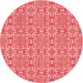 thumbnail image 1 of Ahgly Company Machine Washable Indoor Round Transitional Ruby Red Area Rugs, 7' Round, 1 of 7
