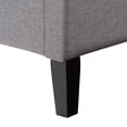 thumbnail image 3 of CorLiving Bellevue Adult Queen Fabric Upholstered Platform Bed with Tufted Headboard and Slats, Light Grey, 3 of 9