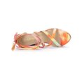 thumbnail image 4 of BLISSFUL STEP Women's Tie Dye High Heel Sandal Platform Block Heel Prom Sandals Orange 9, 4 of 8