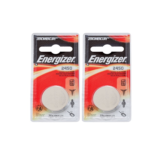 2 x Energizer CR2450 Batteries, Lithium Battery 2450