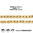 thumbnail image 4 of Niche Chaîne X-Ring Dorée 530 116 Maillons avec Maillon Maître Moto 519-CDC2541H, 4 of 8