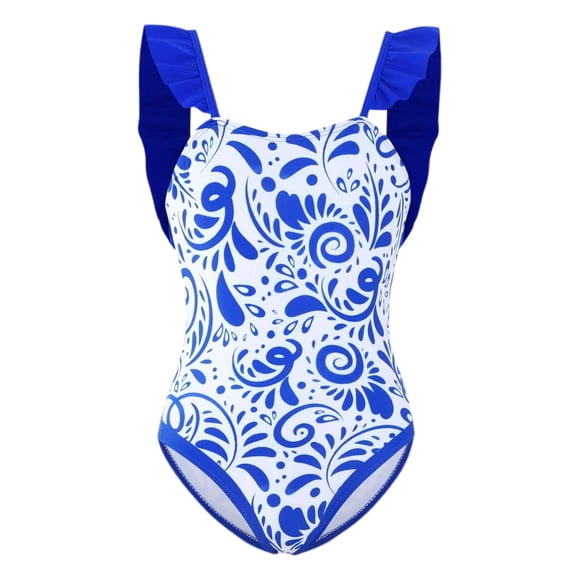 Luvoko Tween Infant Girl One Piece Bathing Suit Beach Bikini,Yellow Bathing Suits For Girls Swimsuit For Kids 10-12 Little Girl Swimsuit Size 7-8 White One Shoulder Swimsuit Girls(Blue,12-13 Years)