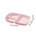 thumbnail image 2 of YIMWNYI Rectangular Compartment Tray, Party Tray, 3-Compartment Dinnerware, Easy to Clean Plastic Organizer, Thick Bottom Design, Multifunctional Tableware for Parties and Picnics, 2 of 6