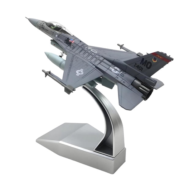 Siruishop Modèle de Jet de Combat F16C 1/100 en Alliage pour Centre de Table Armoire Vitrine