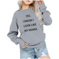 thumbnail image 1 of Chandail Ras du Cou pour Bébé Rabais Chandail pour Enfants T-Shirt à Manches Longues Imprimé T-Shirt Imprimé Col Rond Hauts Courts Convenant aux Garçons et aux Filles de 1 à 12 Ans T-Shirts Chemises pour Bébés Filles Gris 2T, 1 of 4