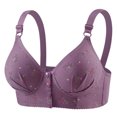thumbnail image 2 of Jovati Soutien-gorge Quotidien pour Femmes, Fermeture à Boutons-Pression à l'Avant, Bretelles Ajustables, Imprimé Floral, Mélange Respirant Nylon-Spandex, Grande Taille 36–46, 2 of 5
