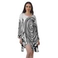 thumbnail image 1 of Moomaya Robe de Cocktail Imprimée à Manches Longues Tenues de Noël Robe Courte pour les Fêtes, 1 of 4