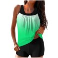 thumbnail image 1 of FAVIPT Womens Two Piece Swimwear Printed Tummy Control Bathing Suits Modest Athletic Tank Top with Boyshorts Mint Green,S, 1 of 5