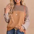 thumbnail image 2 of Bmisegm Chandail en Molleton Décontracté à Col Montant pour Femmes Manches Longues Zip Khaki S, 2 of 3