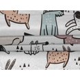 thumbnail image 5 of oneOone Velvet White Fabric Dog Cartoon Craft Projects Decor Fabric Printed By The Yard 58 Inch Wide-43, 5 of 5