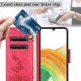 thumbnail image 5 of Pour Samsung Galaxy A55 5G Étui Papillons Fleur Portefeuille en Cuir Couverture de Téléphone à Rabat - Rouge, 5 of 5