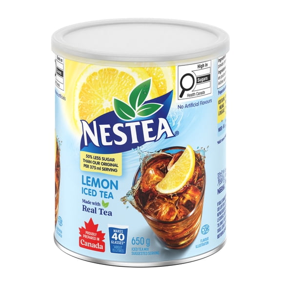 NESTEA NESTEA Lemon Iced Tea Mix, 50% Less Sugar, Made With Real Tea & Lemon Flavour