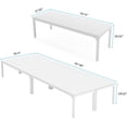 thumbnail image 2 of Tribesigns 78.74-Inch White and Black Conference Table, Large Office Meeting Seminar Desk with Metal Legs and Adjustable Foot Pads, Seats 6–8, Only Table Included, 2 of 5