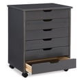 thumbnail image 3 of Craydon Six-Drawer Wide Roll Cart, Grey, 3 of 8