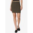 thumbnail image 2 of TheMoogan Women's Basic Stretch Cotton High Waist Double Layer Tube Mini Skirt, 2 of 7