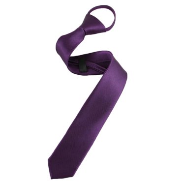 kurtrusly Hommes Garçons Cravate Rétro Étroite Mince Cravate Pratique Cordon à Tirer pour Mariage Fête Boîte de Nuit Marié Fête Robe Noir