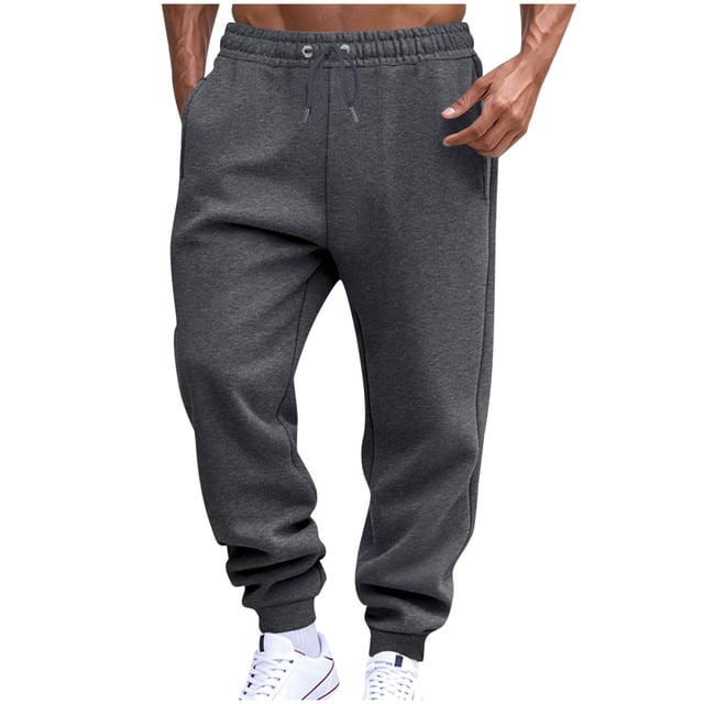 Pantalon Gris Foncé Froncé Jambe Droite Uni à Revers Jambe Entraînement Gym Décontracté Extensible Course Pantalon pour Hommes Été Automne Pantalon Hommes 2025 Vêtements Mode Coupe Régulière Concert Country S