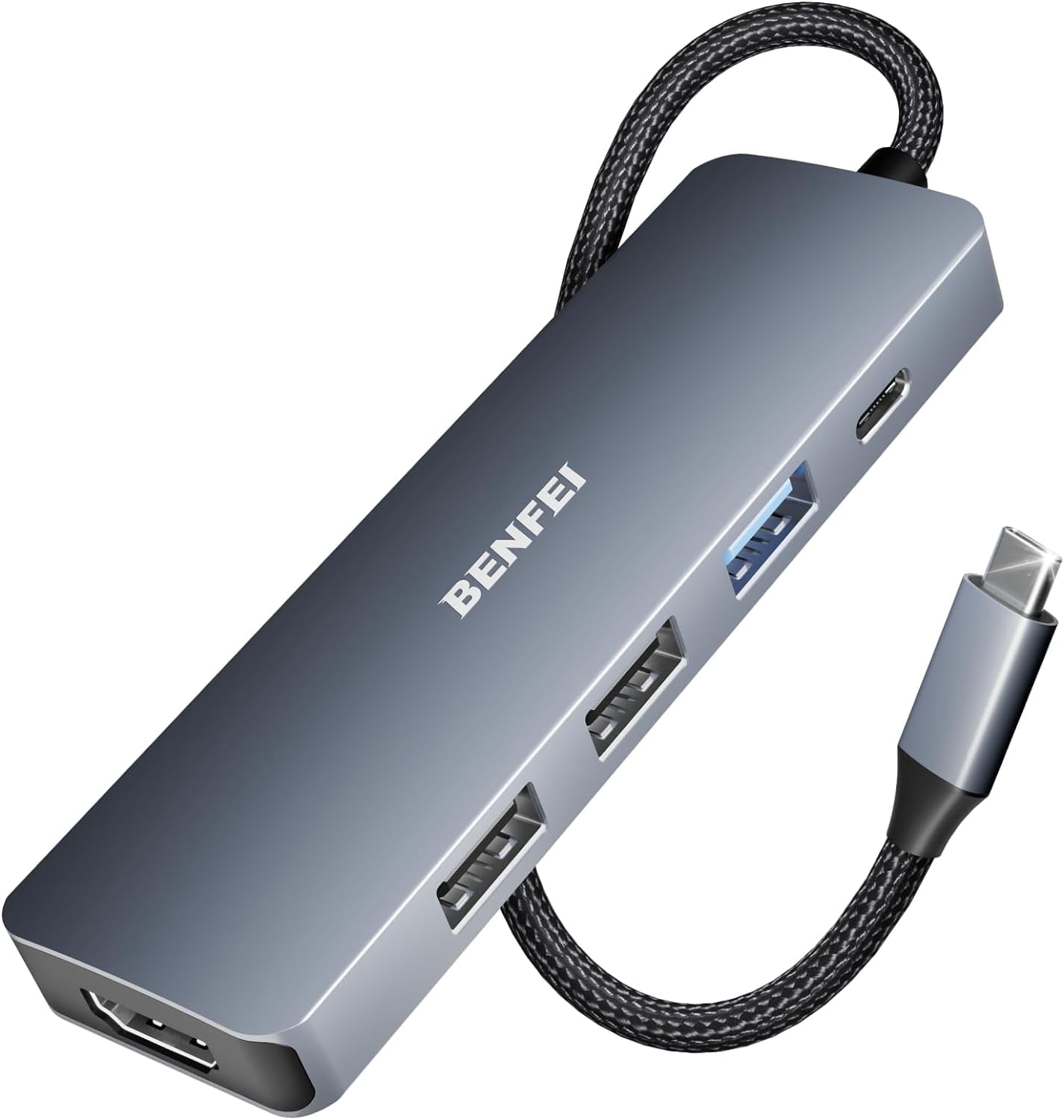 BENFEI 5-in-1 USB C Hub with 4K HDMI, 3 USB, 100W Power Delivery, compatible with MacBook Pro/Air, iPadPro, Imac, iPhone 15 pro/Max, XPS, Thinkpad