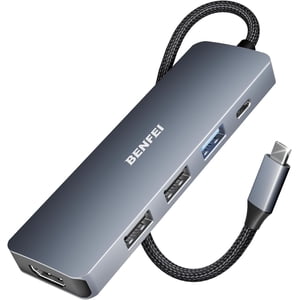 BENFEI 5-in-1 USB C Hub with 4K HDMI, 3 USB, 100W Power Delivery, compatible with MacBook Pro/Air, iPadPro, Imac, iPhone 15 pro/Max, XPS, Thinkpad